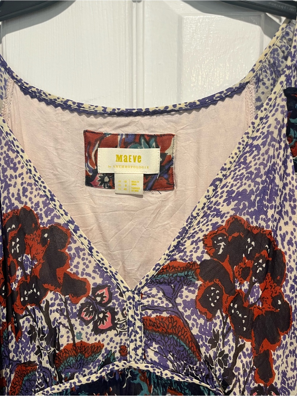 Maeve Multicolor Hi-low Floral Maxi Dress size 8 - Picture 7 of 15
